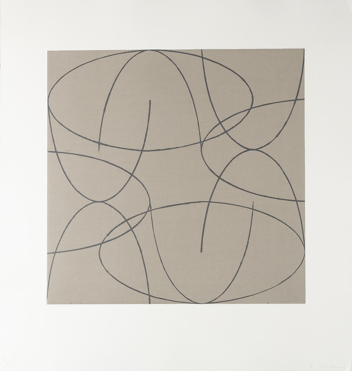 PETER HAHNE (FÖDD 1955). Composition, etching, unleaved leaf.