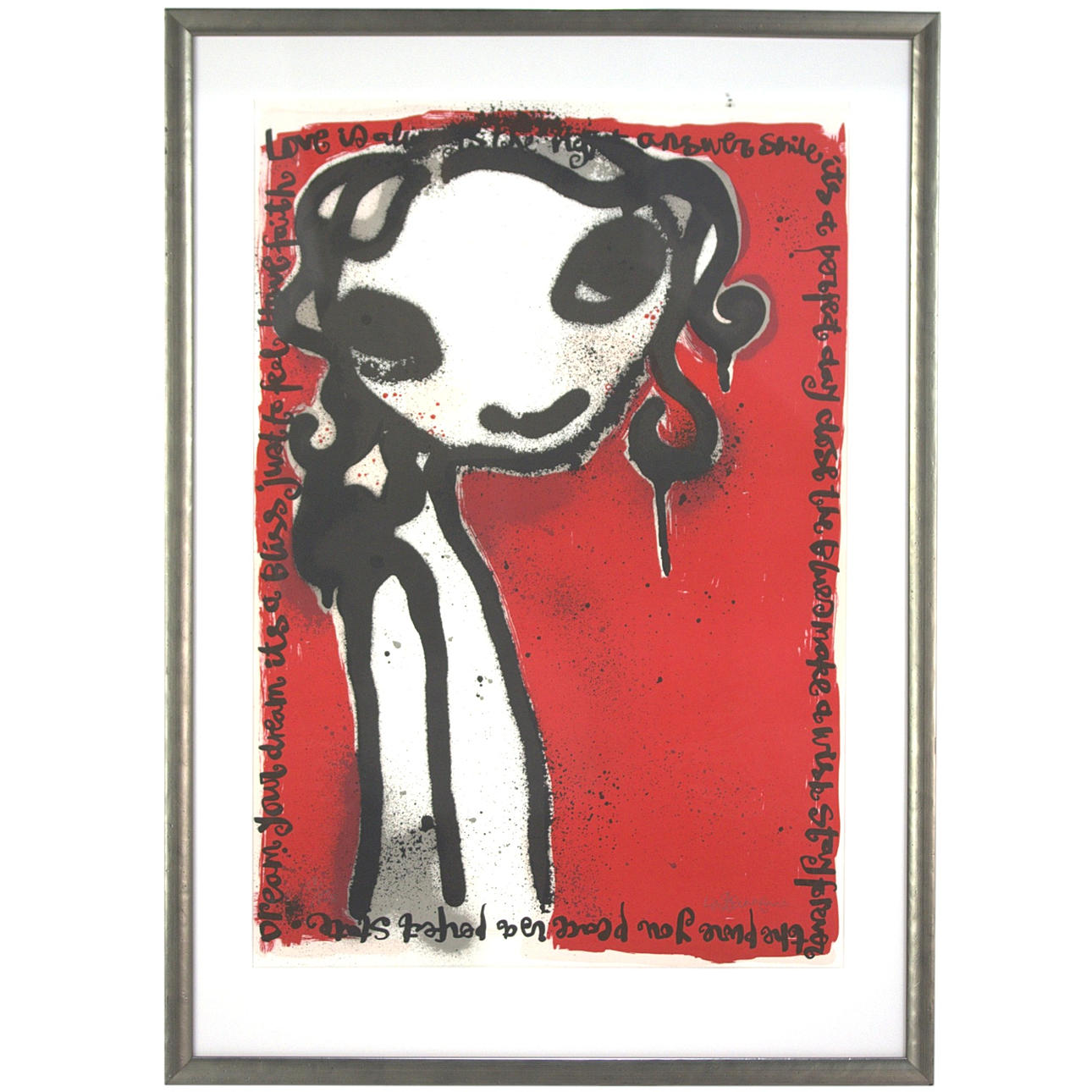 LISA RINNEVUO. Lithograph 38/195, figure composition, signed.