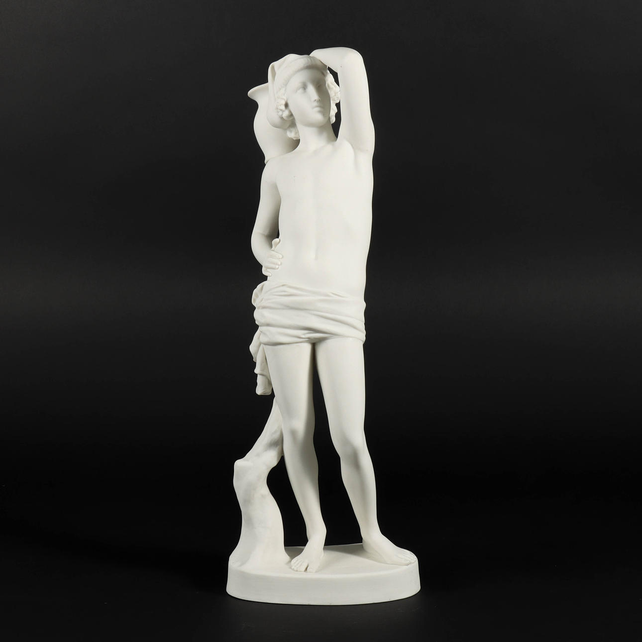 "VATTENBÄRARE", efter Johan Peter Molin, parian, Gustavsberg 1906.