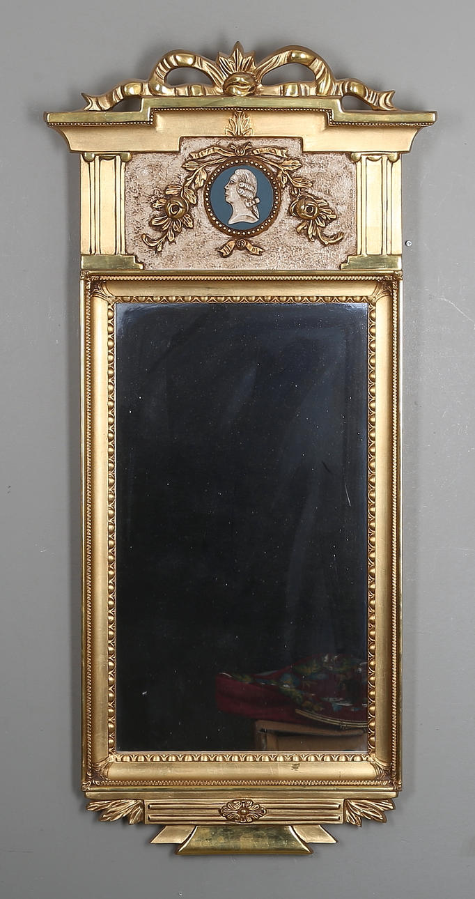 SPEGEL, gustaviansk stil, AB Glas och Trä Hovmantorp, 1900-tal.