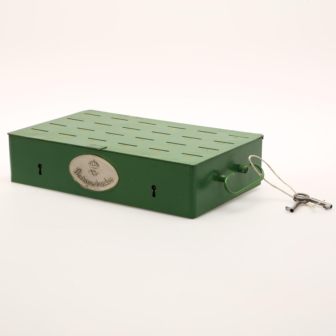 SKOLSPARBÖSSA, metall, 1950-talet.