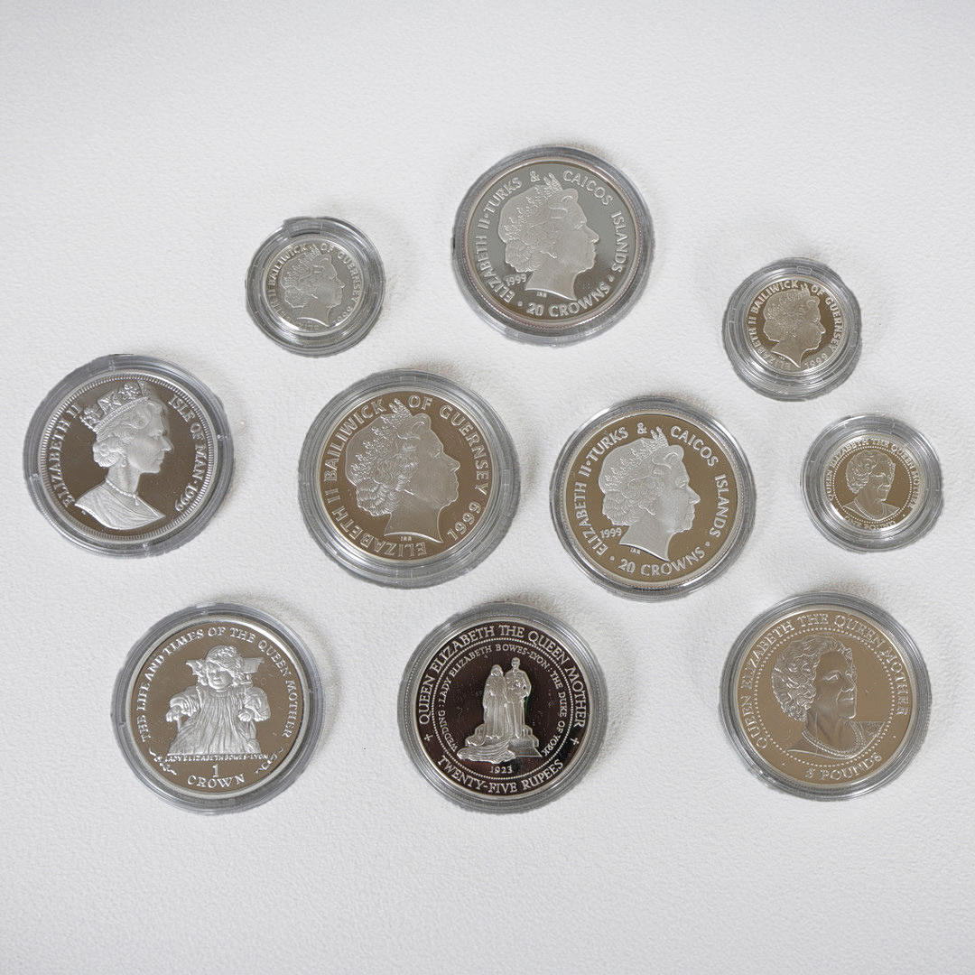 SILVER PROOF COINS (10).