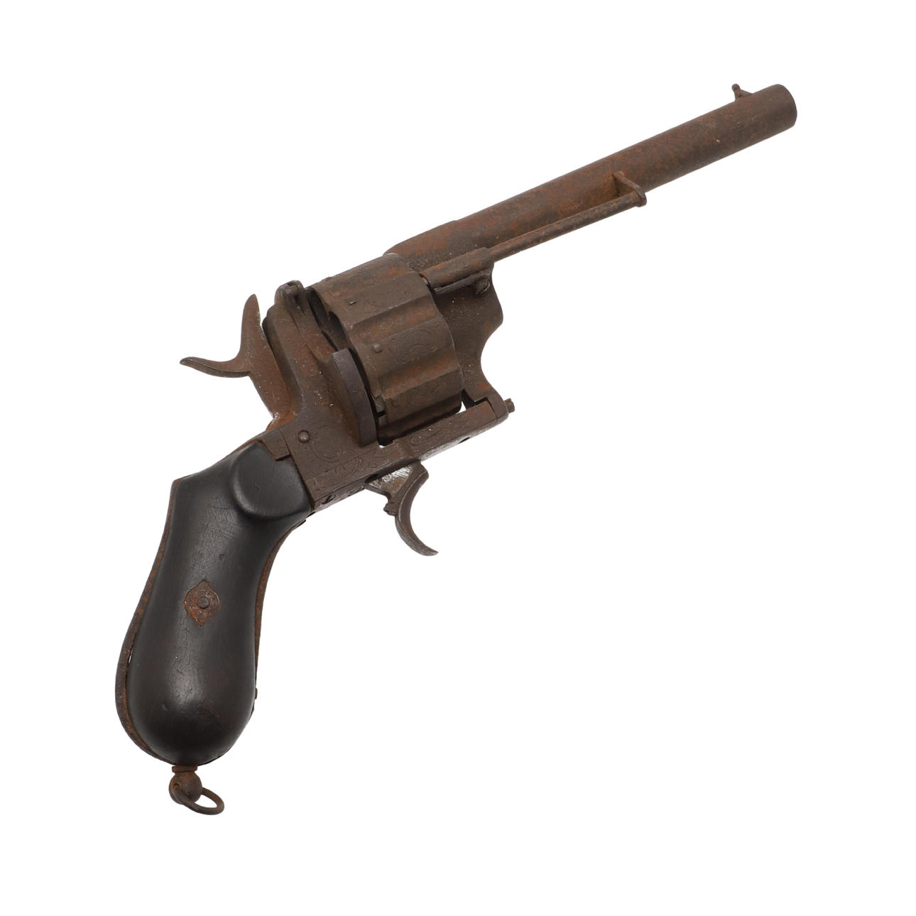 AN UNUSUAL FRENCH LEFAUCHEUX TEN SHOT PIN FIRE REVOLVER. Weapons ...