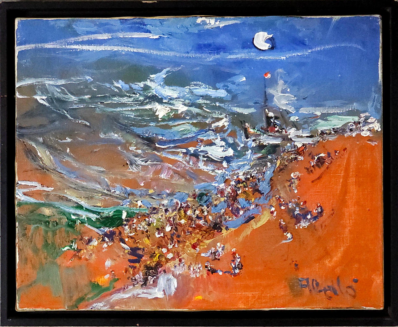 JOAN ABELLÓ. "Sitges-estudi", 2007. Óleo lienzo.