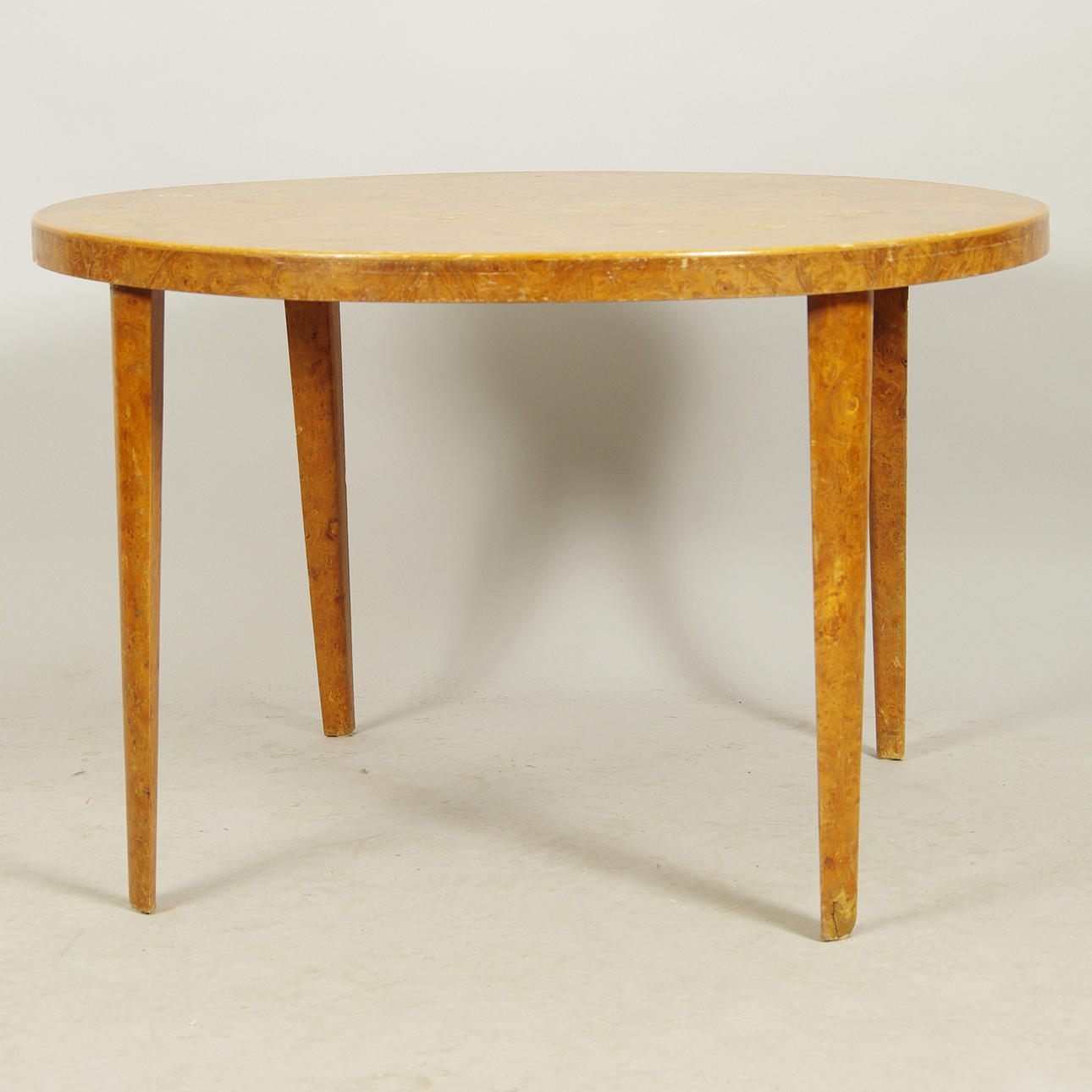 SOFFBORD, björk/rotfaner, 1940/50-tal.