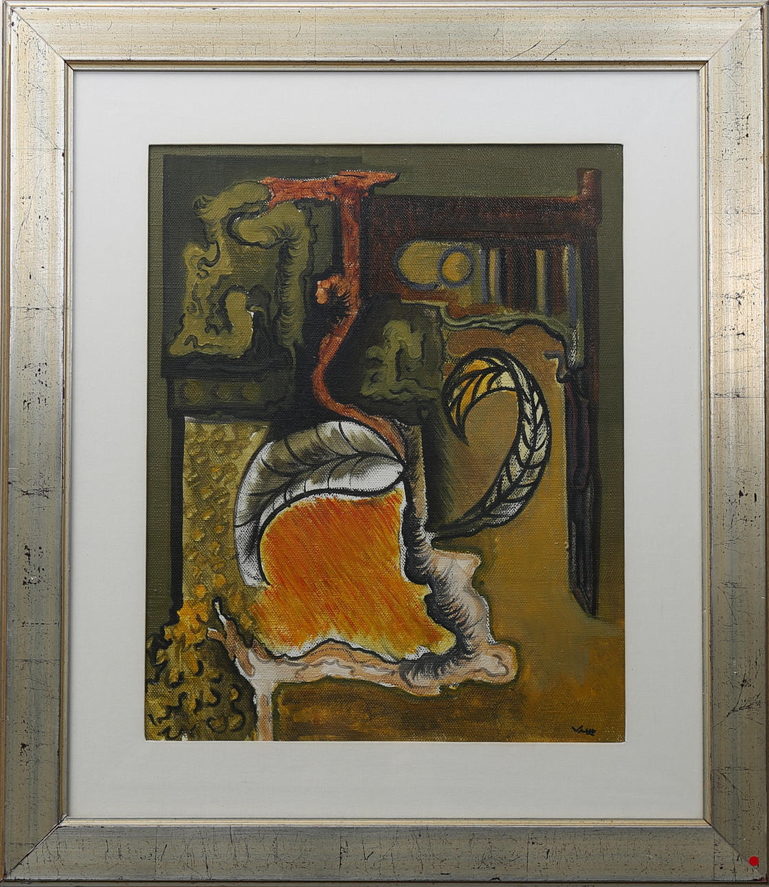 PAOLO VALLE. "Giardino (particolare)". Olja på duk, signerad Valle.