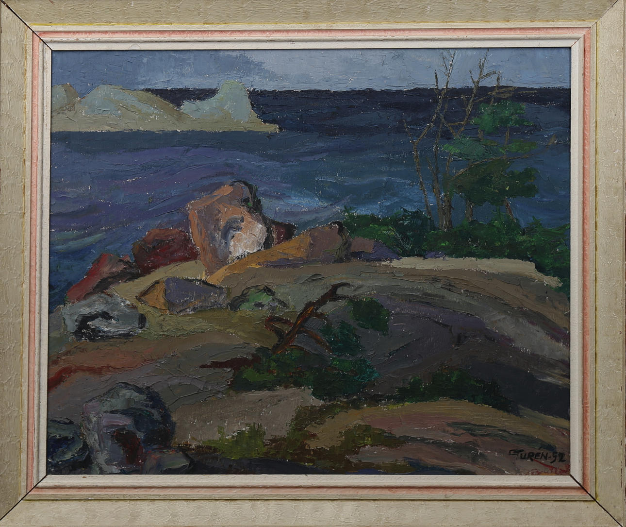 GRETA TUREN. Olja på duk, "Bohuslän" signerad G Turén och daterad -52.