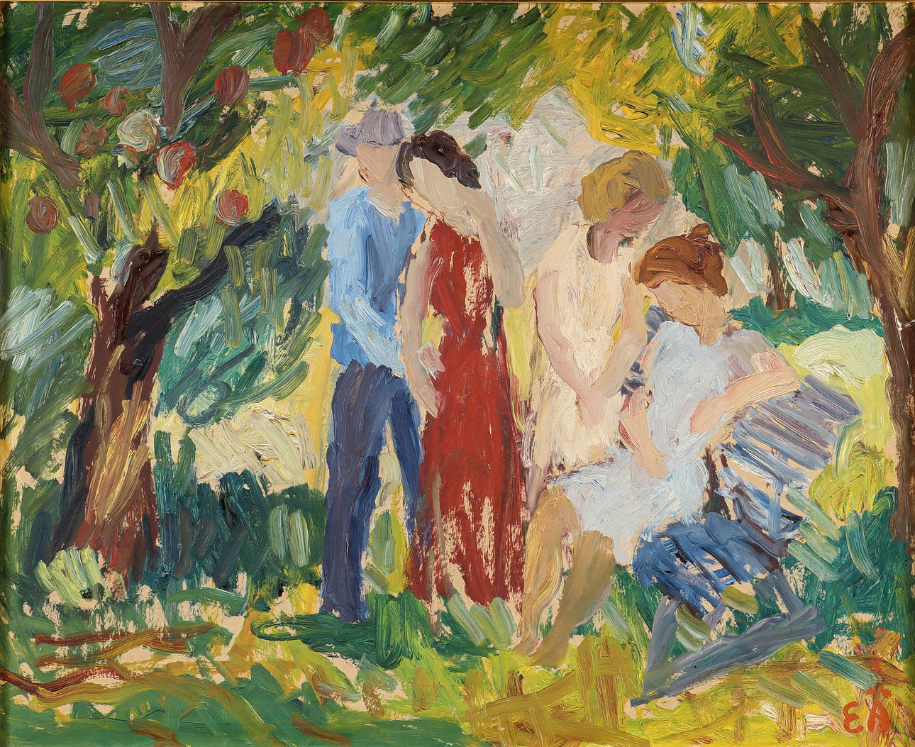 ERLING ÄRLINGSSON. Venskab i parken.