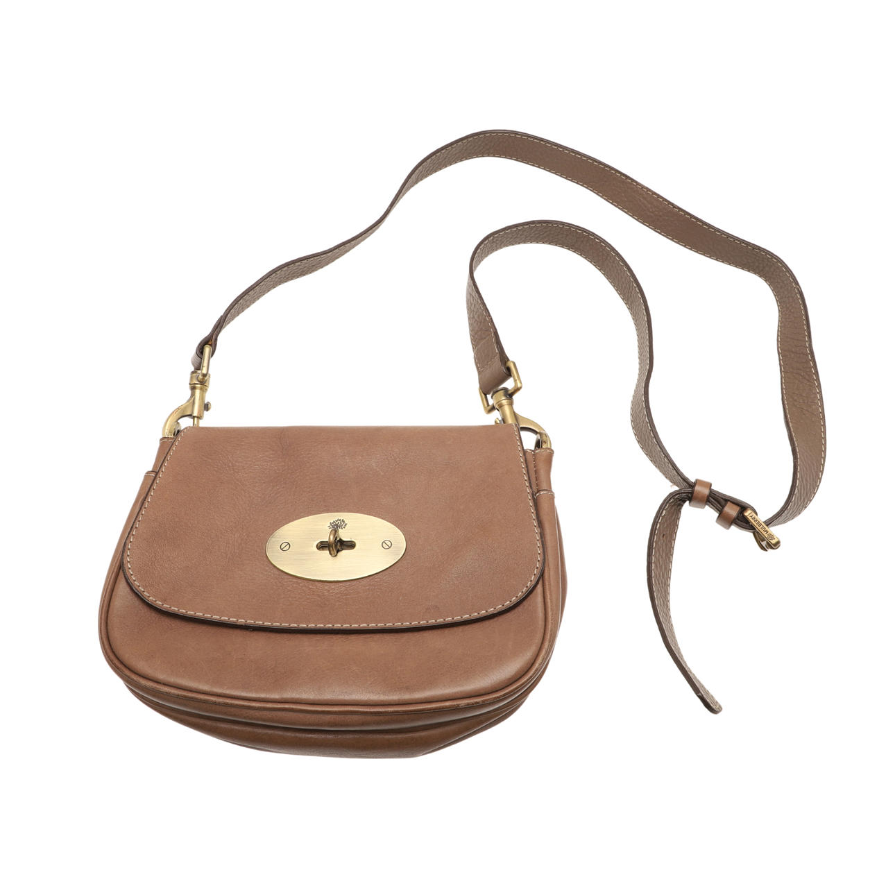 A VINTAGE MULBERRY POSTMAN LOCK MESSENGER BAG.