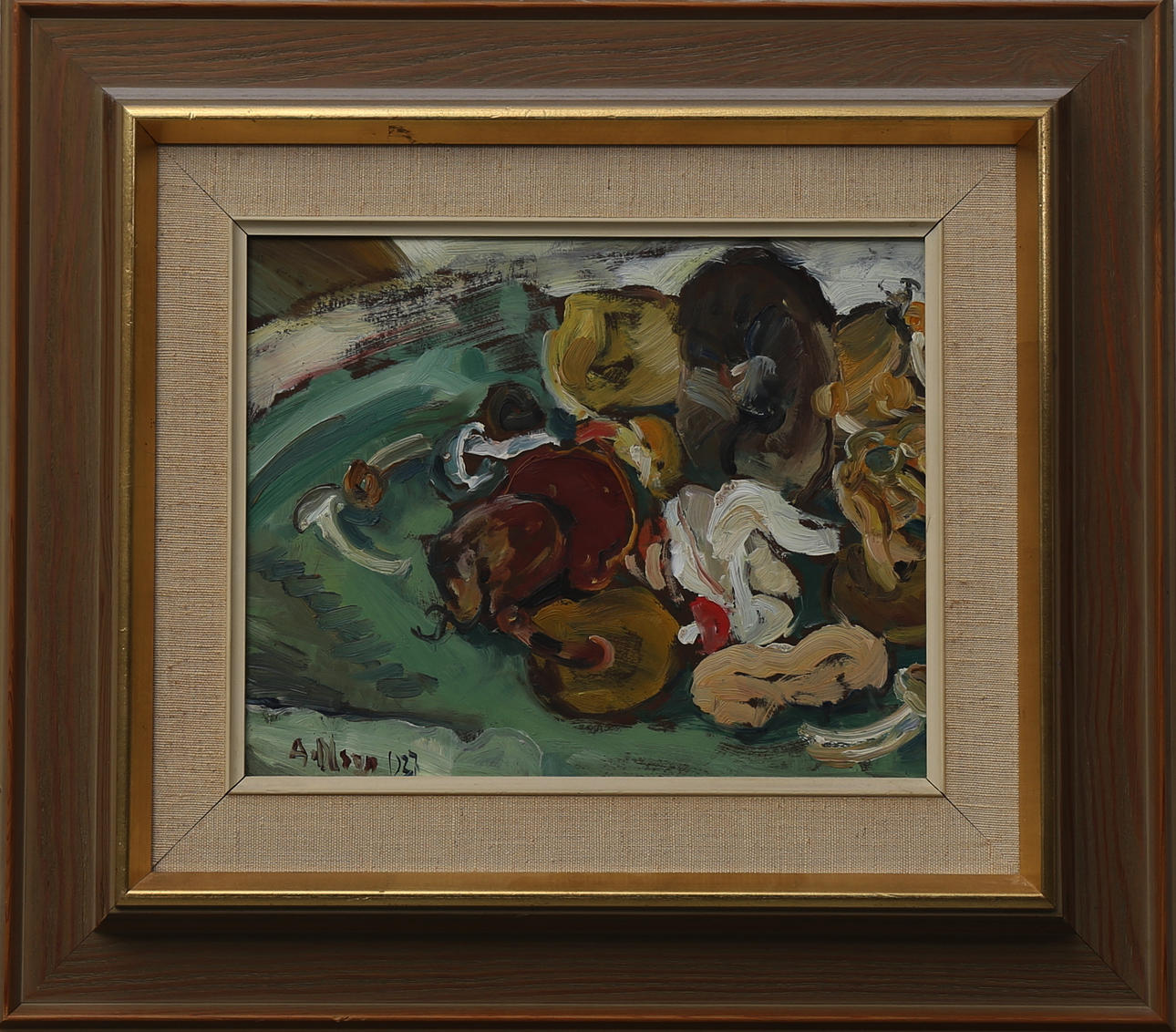 ANDERS OLSON. Still life, oil on canvas, signed A Olson and dated 1937.