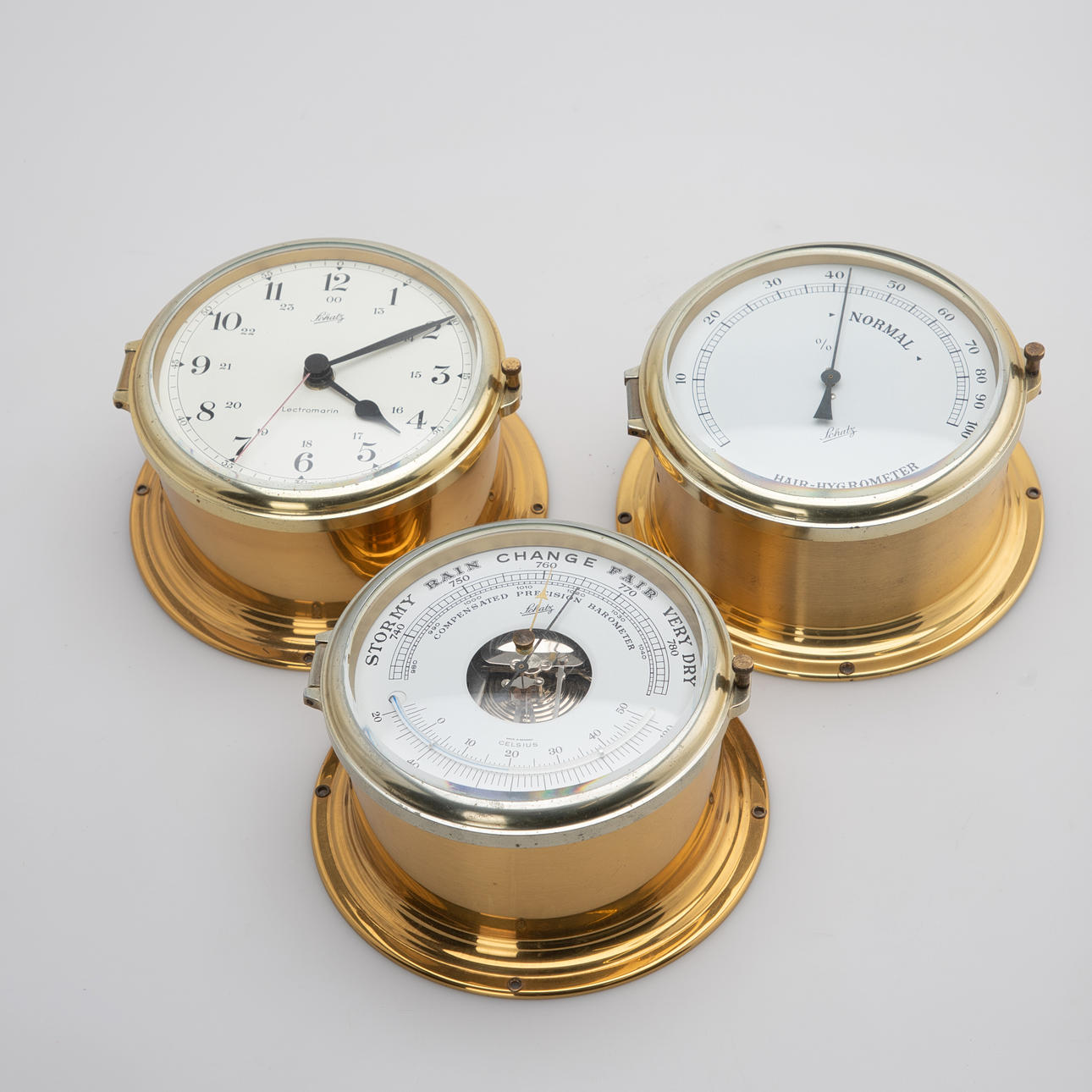Sweetheart. Ship clock, barometer and hygrometer. 3 pcs.