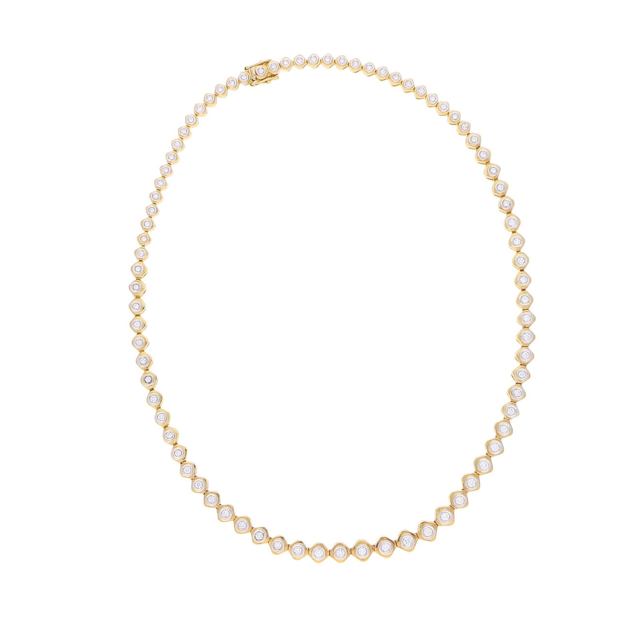 DIAMANTHALSBAND av 750 gult guld.