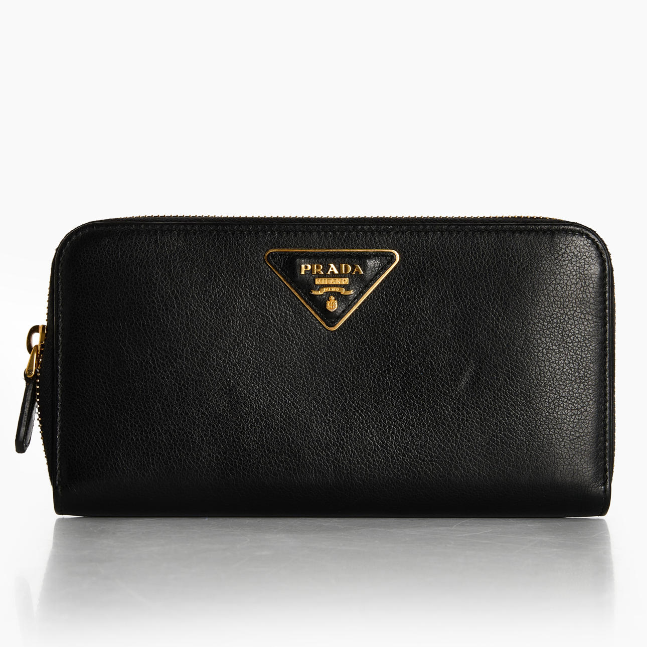 PRADA, plånbok, "Large Saffiano Leather Wallet".