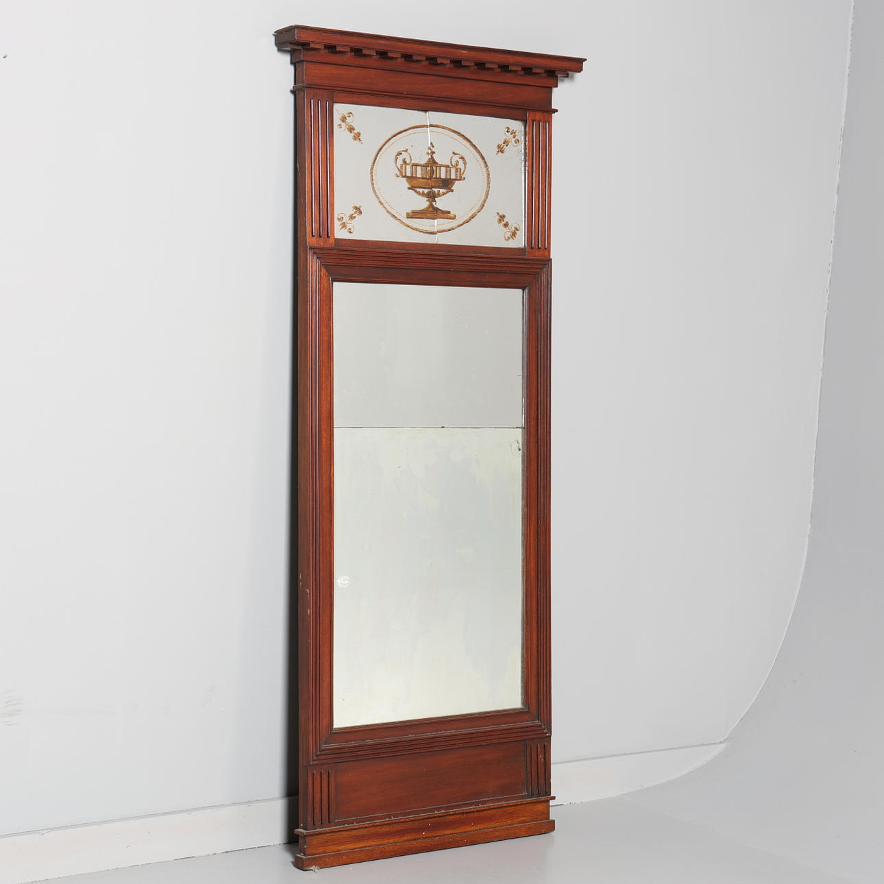 MIRROR Empire mahogany split glass.