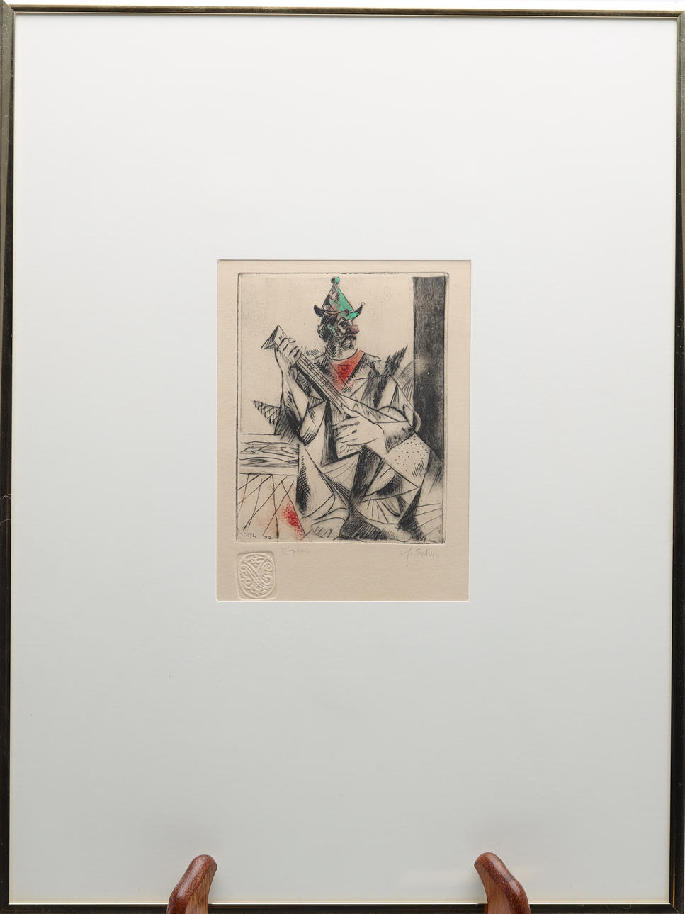 JULES SCHYL. LITHOGRAPHY signed monogram.