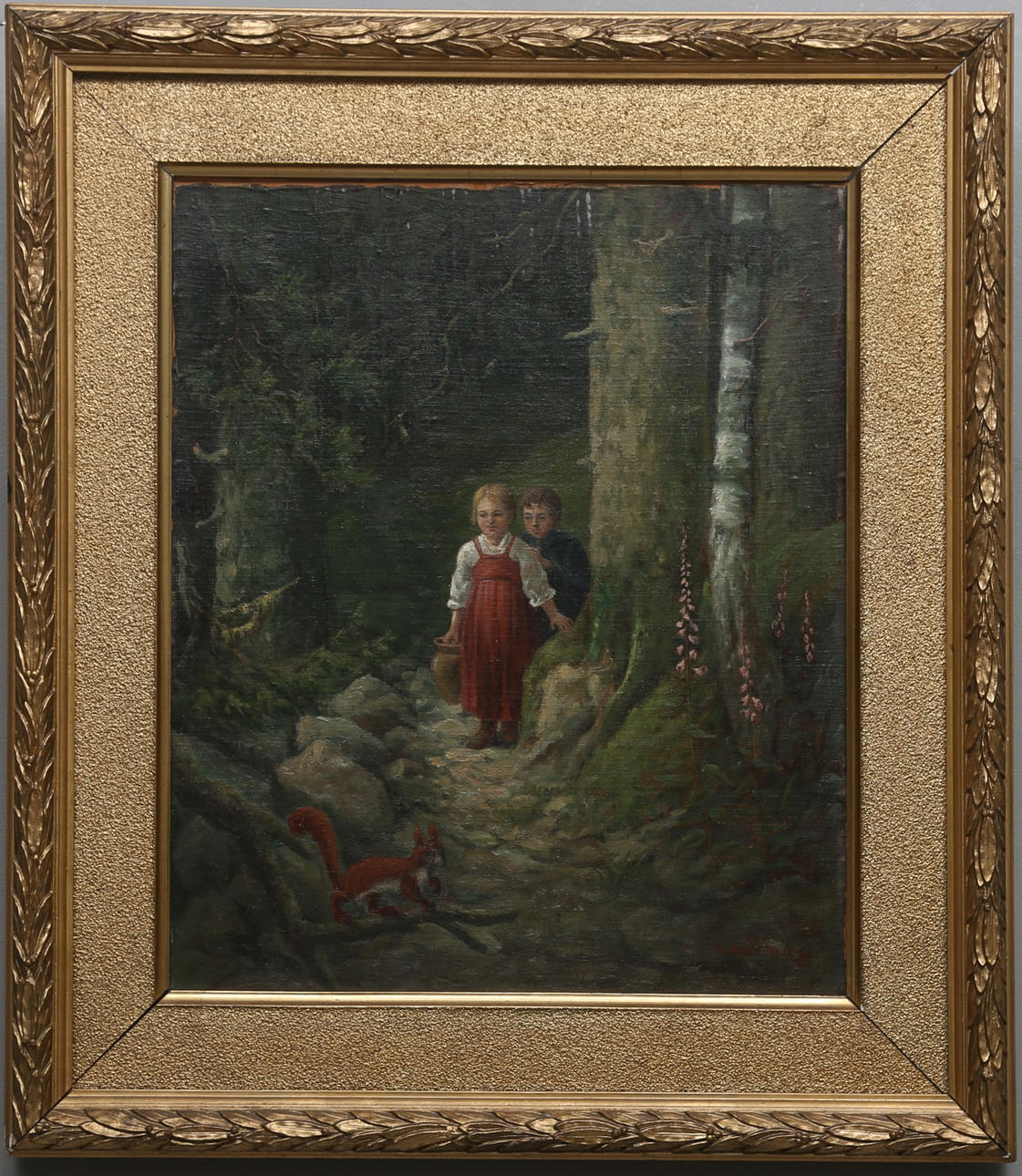 GUSTAF CARLEMAN. Olja på pannå, signerad.