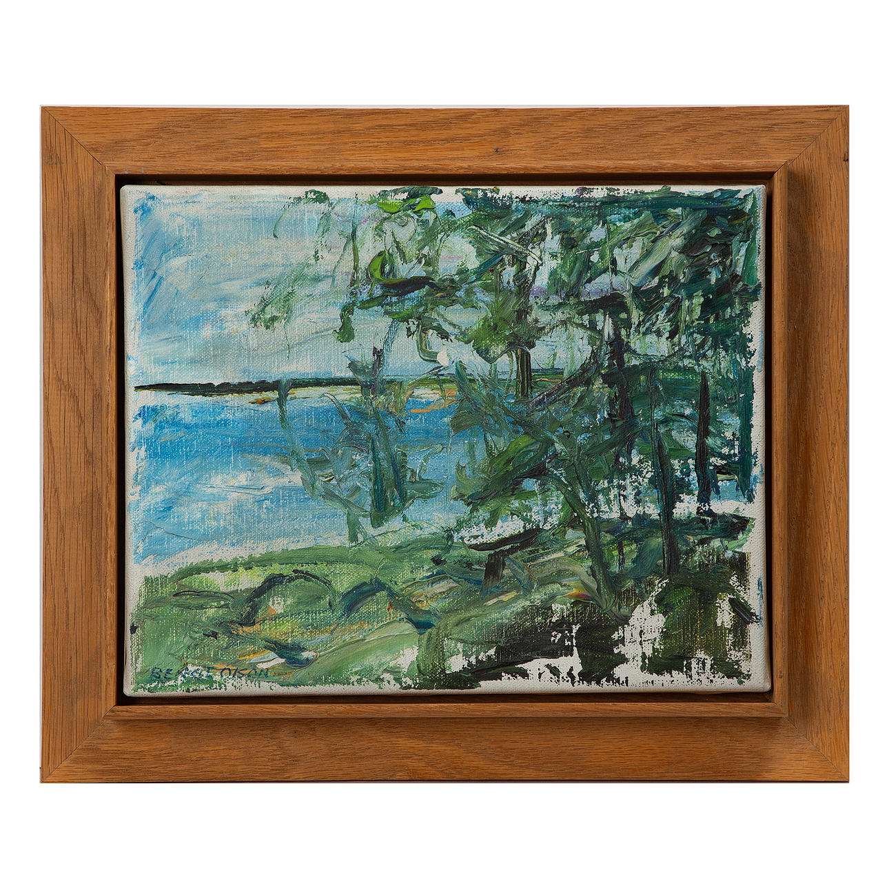 BENGT OLSON. Landscape view, oil on canvas, signed.