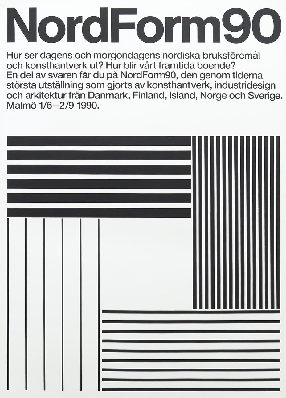EXHIBITION POSTER, NordForm90, Malmö, screen print.
