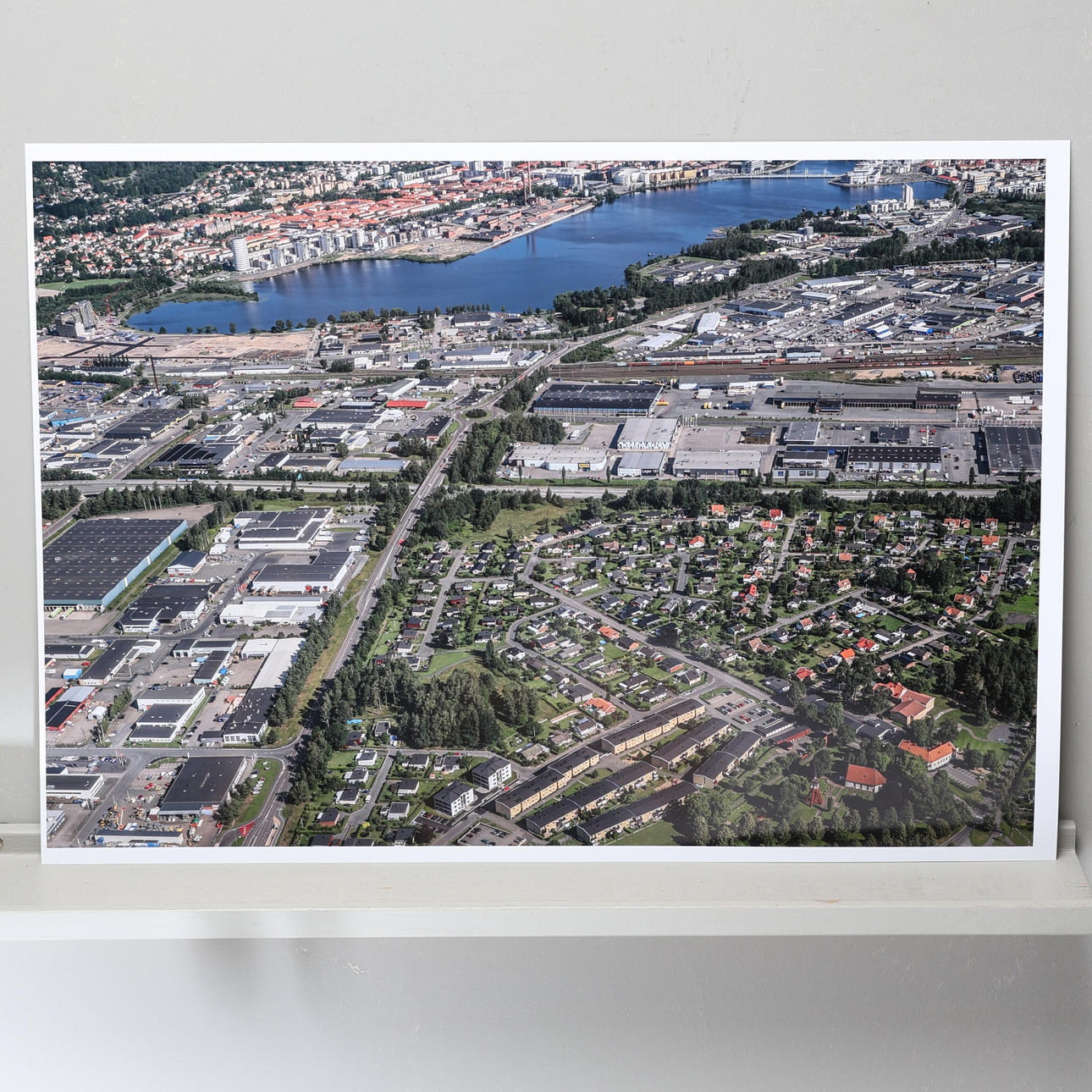 FLYGFOTO, JÖNKÖPING. Ljungarum, Munksjön, Jönköping.