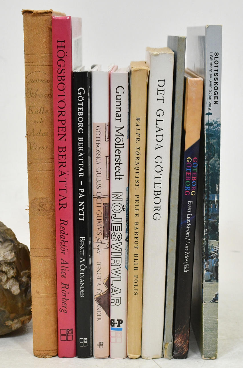 Sammlung von Büchern über Göteborg. 10 Bände.