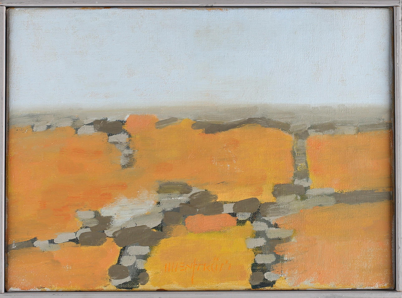 HANS HEDENSTRÖM. Solbelyst landskap, olja på duk, signerad.