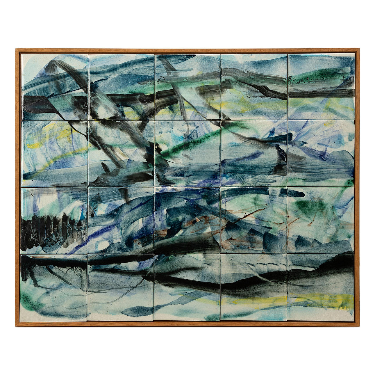 BENGT OLSON. Abstrakt komposition, glaserat lergods.