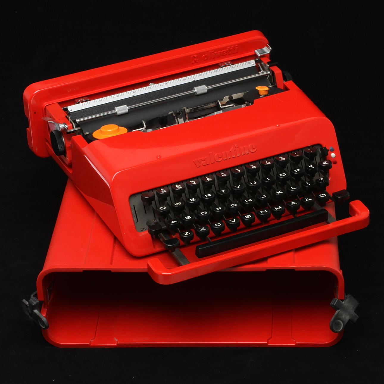 SKRIVMASKIN, "Valentine", Perry King samt Ettore Scottsass, Olivetti.