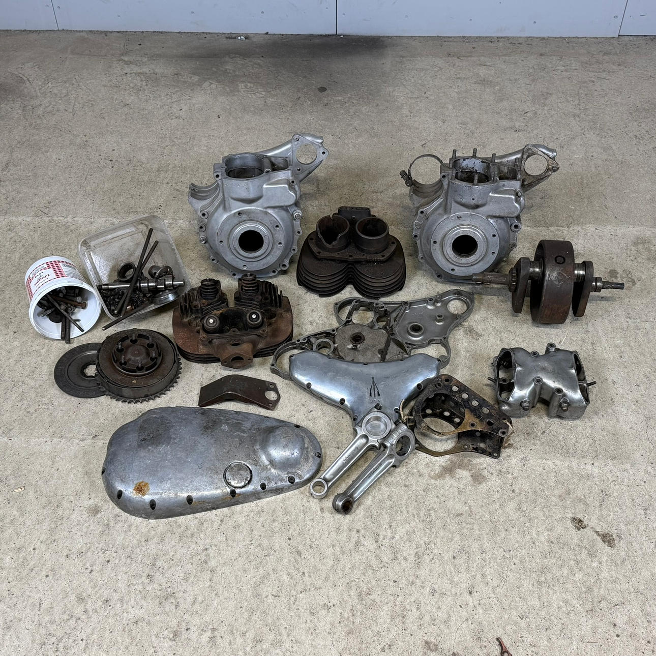 BSA, model A10/A7, engine parts,1950's, England.