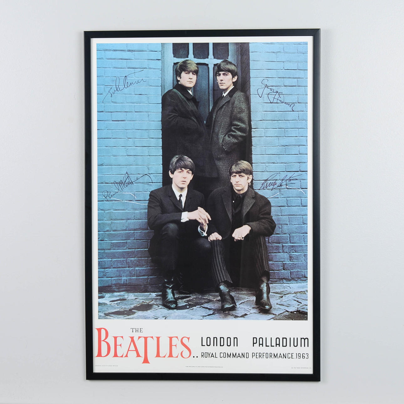 POSTER, The Beatles London Palladium 1963, printed 1987. Art
