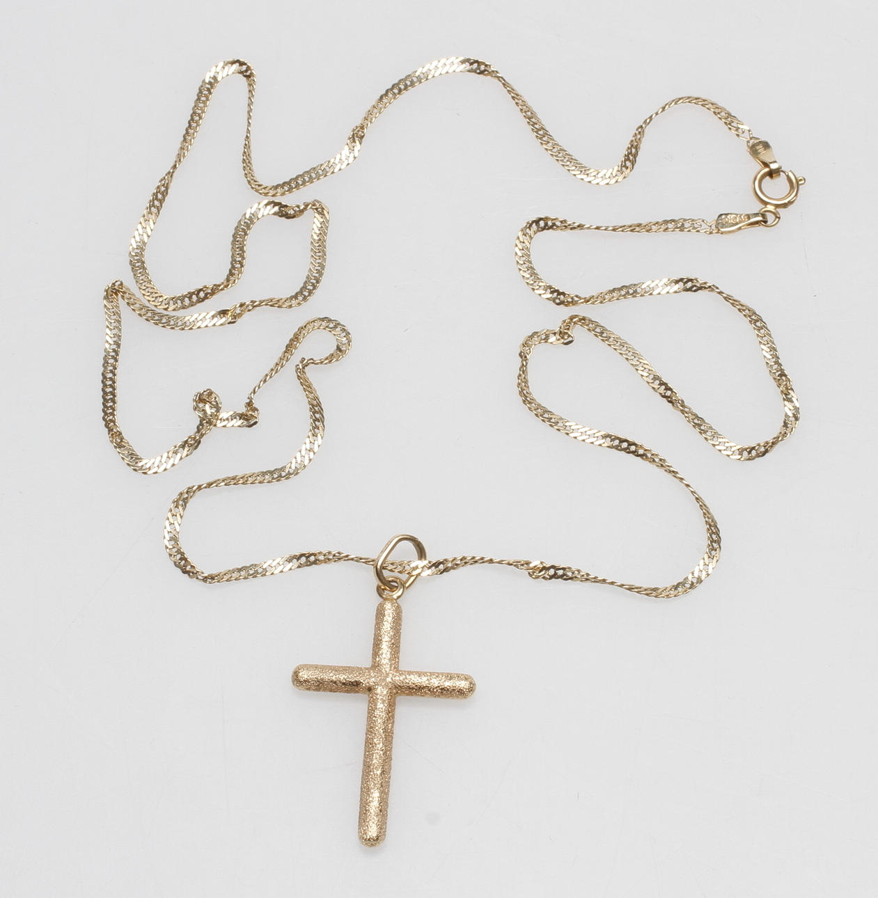 HALSKEDJA MED HÄNGE, 14k guld, vikt ca 5,4 gr.