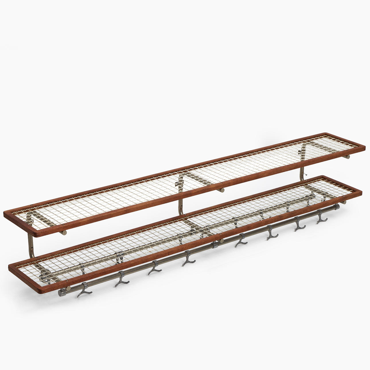 HATTEHYLDE, 1960'er. teak/stålrør.