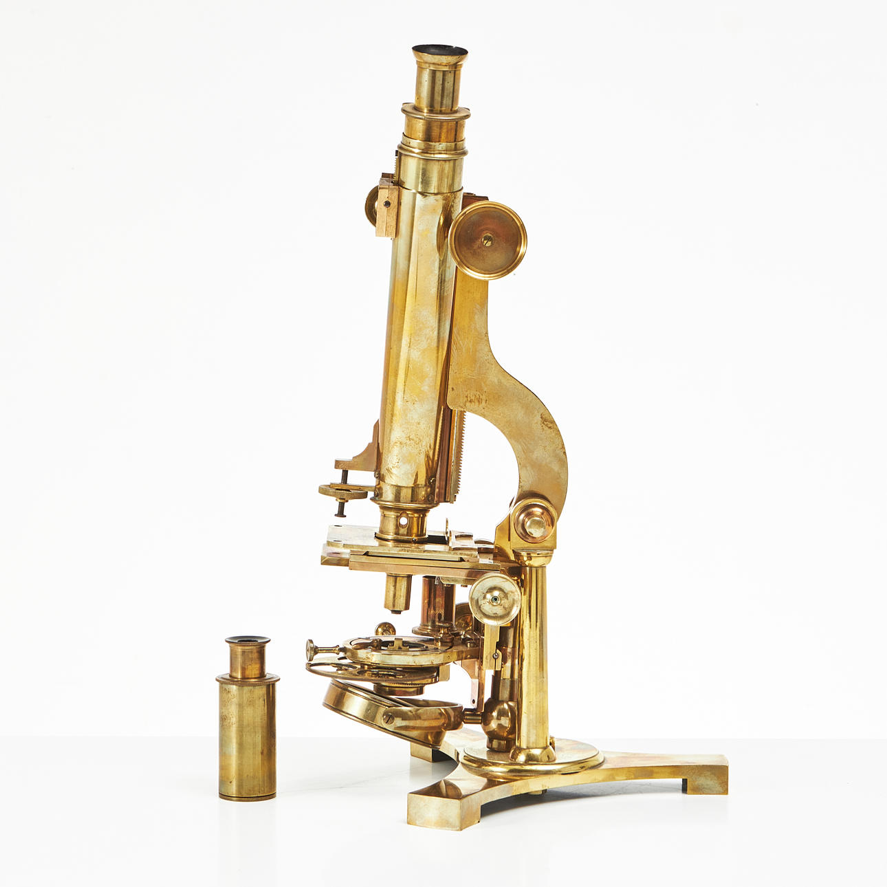 A MICROSCOPE, John Benjamin Dancer (1812-1887), c. 1850-1860, brass, marked J.B. Dancer Manchester, Optician No 514.