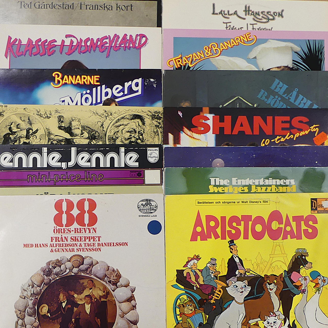 VINYL, 14 LPs, Swedish artists.