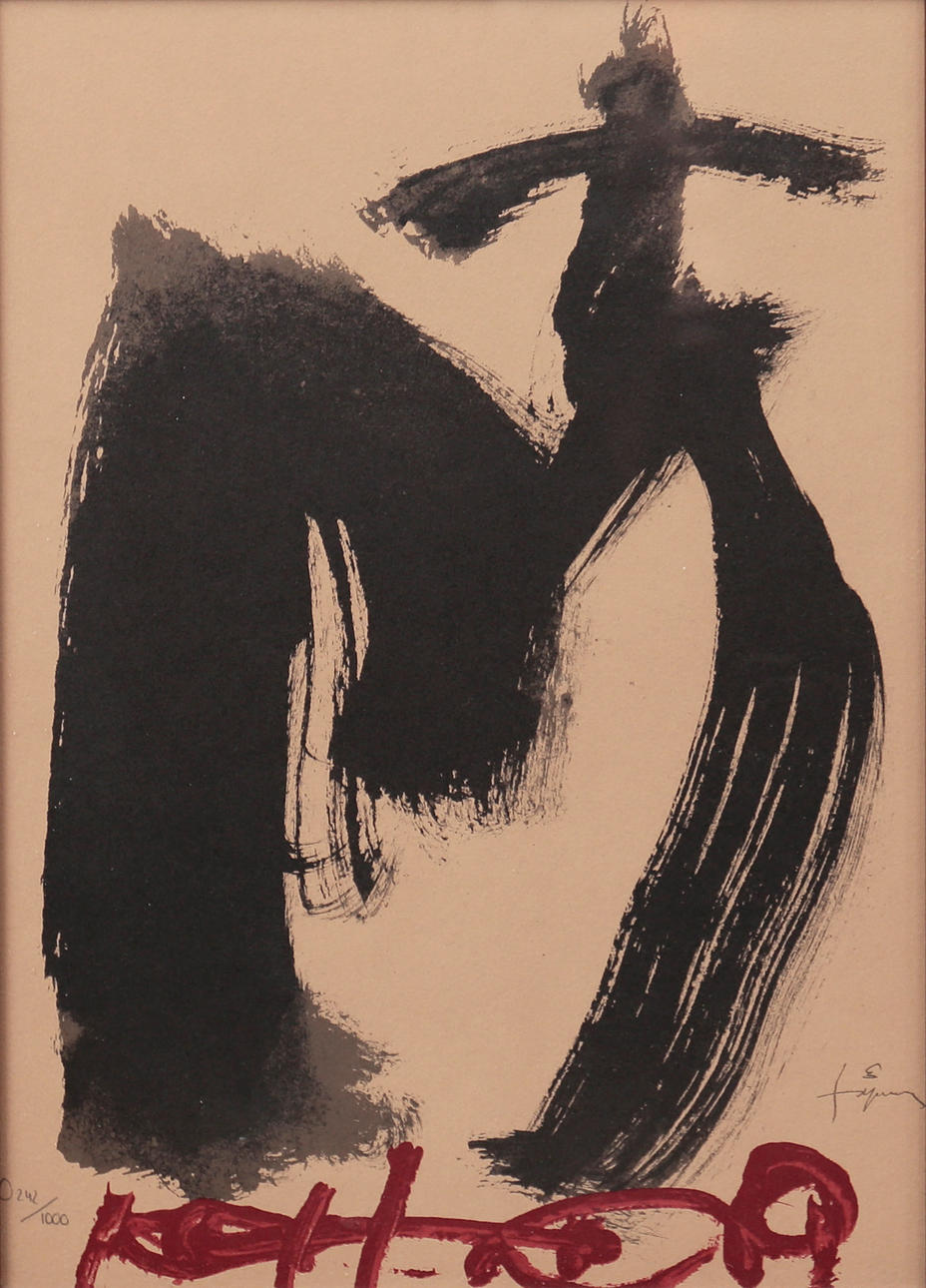 ANTONI TÀPIES. SEGÚN. "M, ojos y cruz".