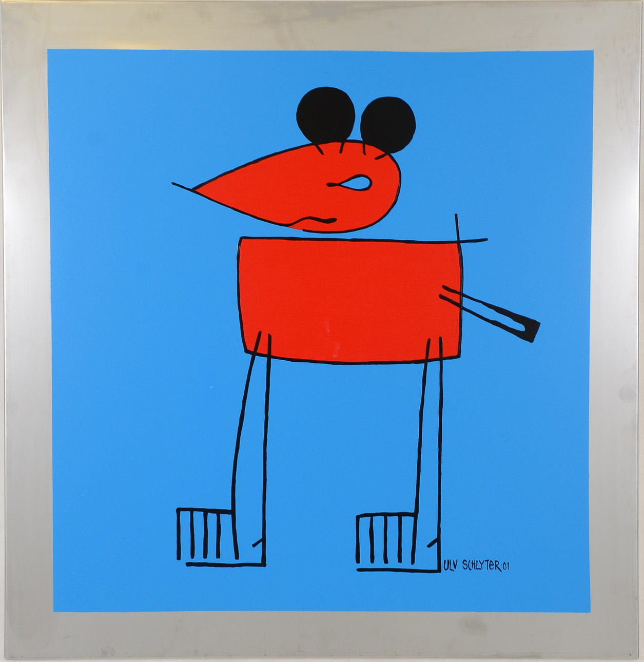 ULV SCHLYTER (ULWEN). AKRYL PÅ PLÅT.