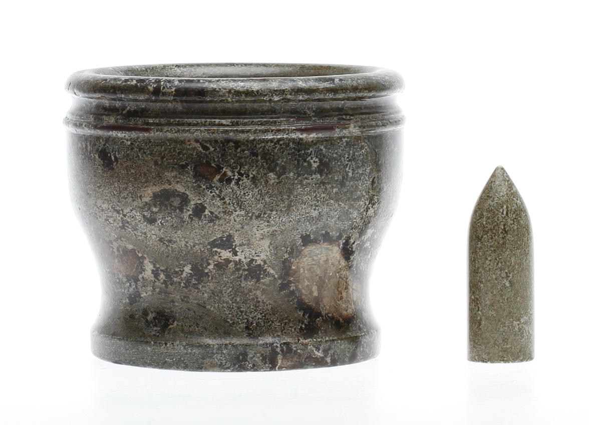 MORTEL med PISTILL, kolmårdsmarmor, 1800-tal.