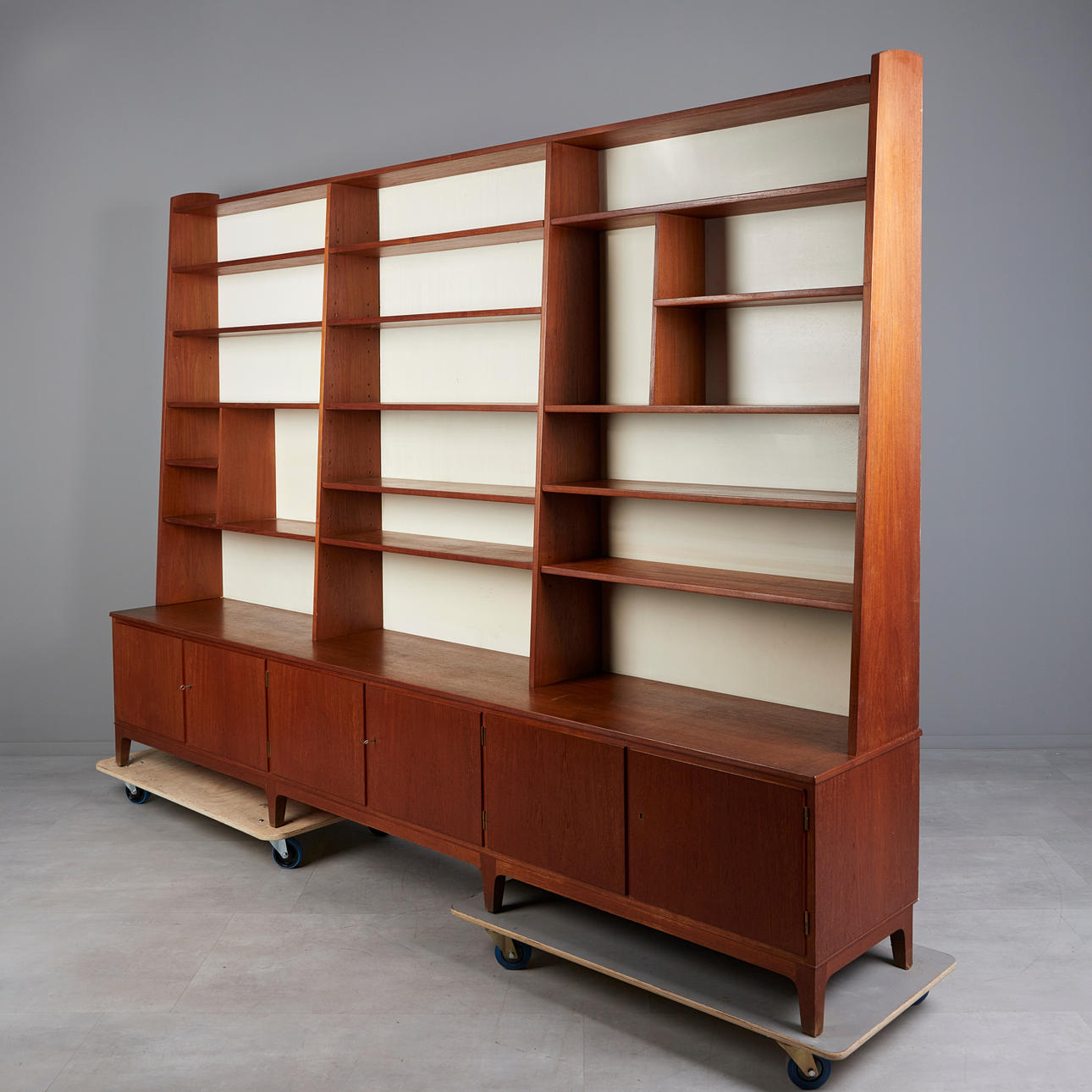 Hyllvägg, teak, Danmark.