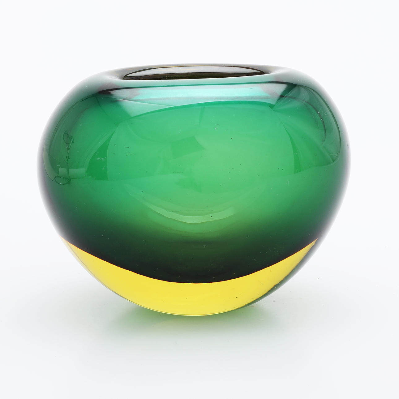 GUNNAR ANDER. Vase, glass, Lindshammar, signed.