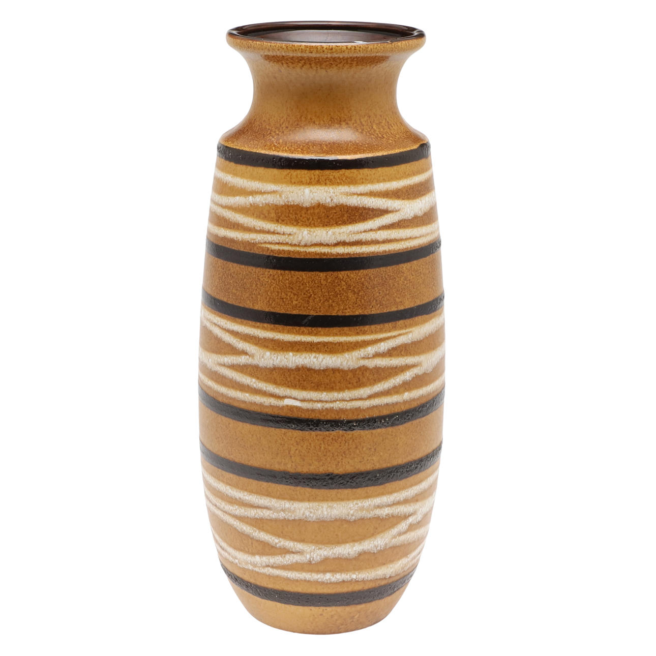 A GERMAN VINTAGE POTTERY FLOOR VASE.