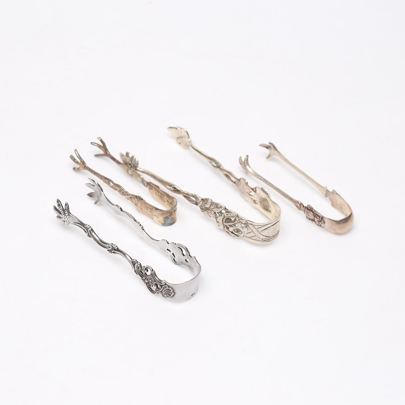 SOCKERTÄNGER, 4 st, silver, vikt ca 59 gram. gram.
