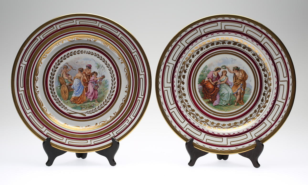 TALLRIKAR, ett par, Royal Copenhagen, Danmark.