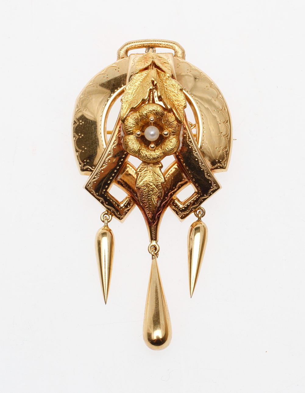 BROSCH, 18k guld, vikt ca 6,9 gr.
