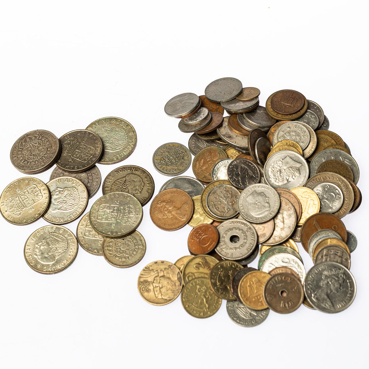 SILBERMÜNZEN UND AUSLÄNDISCHE MÜNZEN, ein Los.