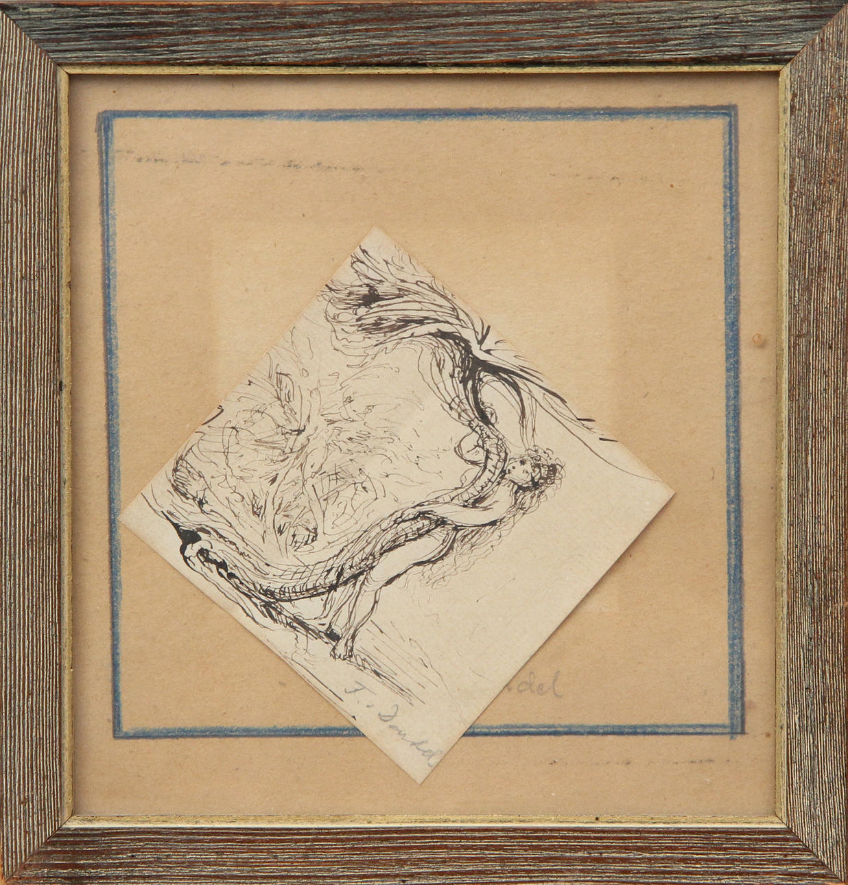 FRITZ VON DARDEL. DRAWING, signed.