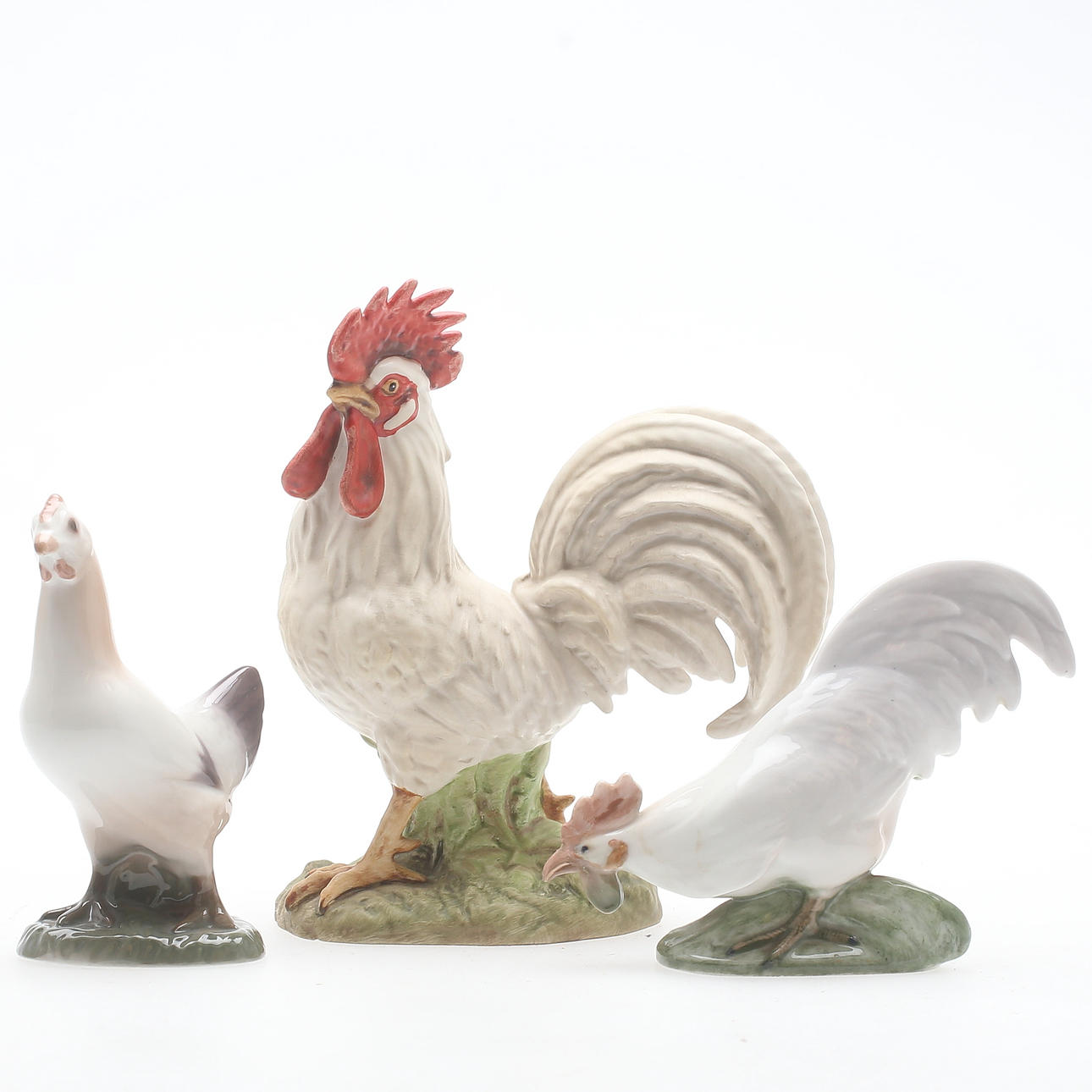 TUPPAR, 3 st, porslin/keramik, 1900-tal.