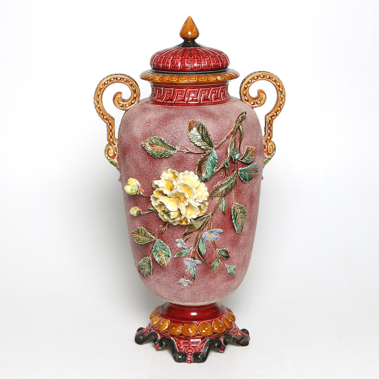 PRAKTURNA, mossmajolika, Rörstrand, 1880-tal.