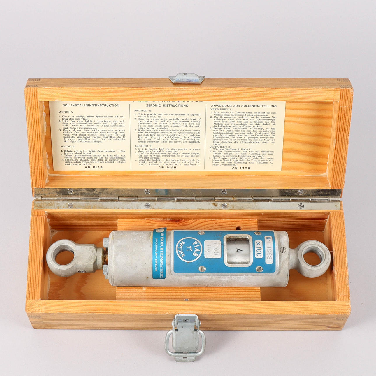 DYNAMOMETER Piab, 1000 kg.