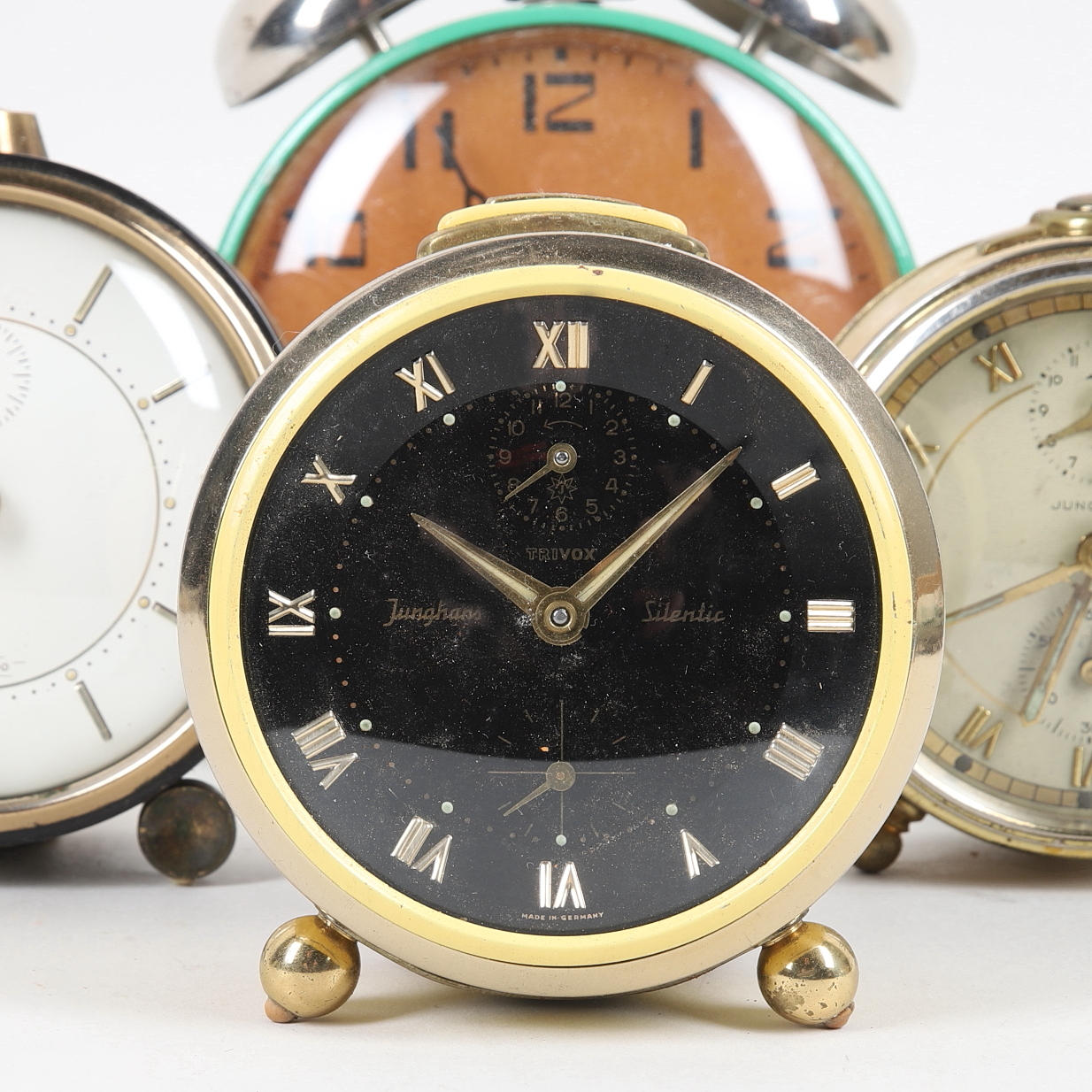 TABLE CLOCK/ALARM CLOCK, 18 pcs. Junghans and Rostov, among others.