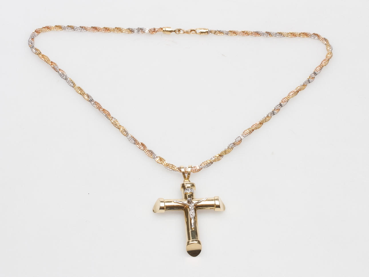 HALSKEDJA samt HÄNGE, 18k guld, vikt ca 30.6 gr.