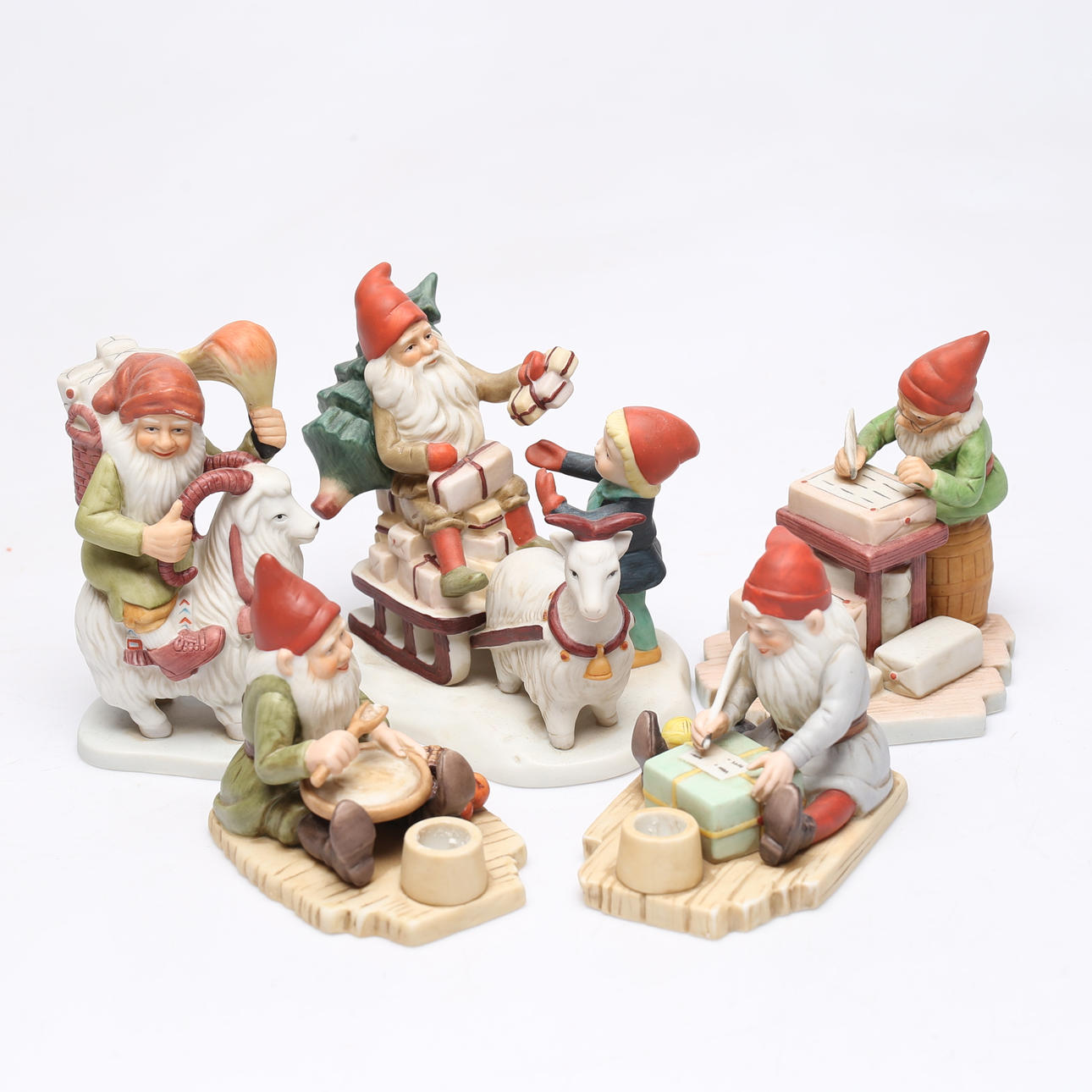 TOMTAR, 5 st, efter Jenny Nyström, Kalmar Läns Museum.